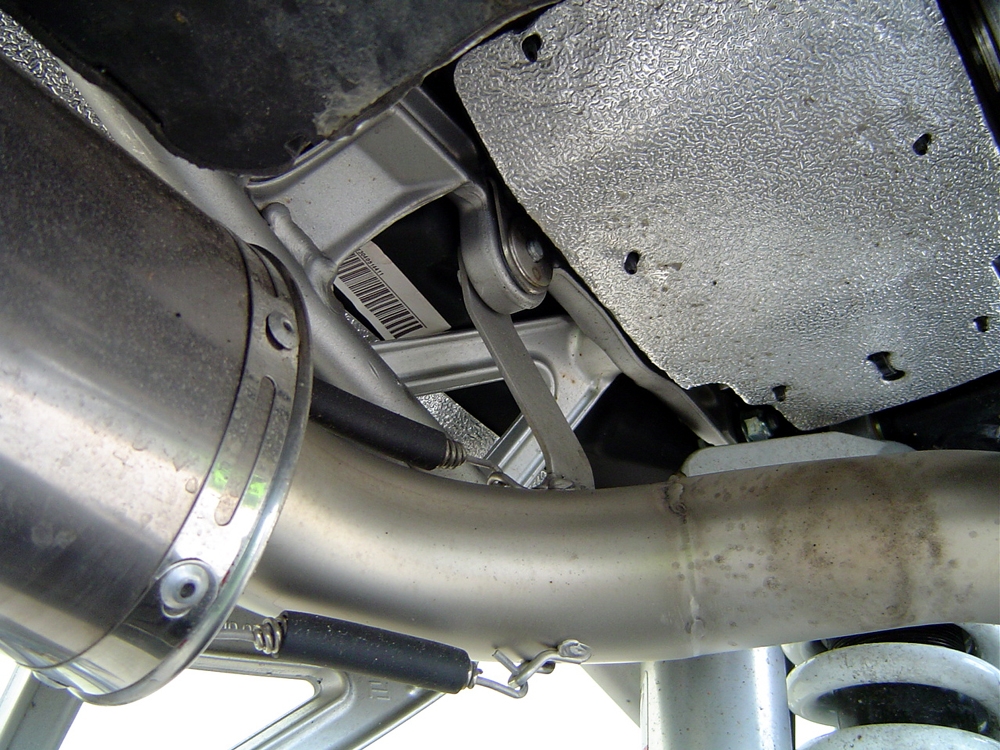 Exhaust compatible with Ktm 990 Superduke R 2004-2012, Gpe Ann. titanium, Dual slip-on including removable db killers and link pipes 