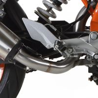 Pot echappement compatible avec Ktm Duke 390 2013-2016, Gpe Ann. titanium, Pot échappement racing, avec les tuyaux de liaison, article sans homologation 