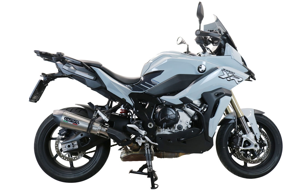 Exhaust compatible with Bmw S1000XR 2020-2025, GP Evo4 Titanium, Slip-on exhaust including removable db killer and link pipe 