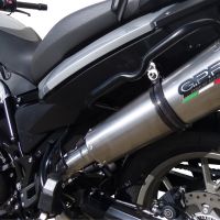 Exhaust compatible with Bmw F700GS 2011-2015, Gpe Ann. titanium, Slip-on exhaust including removable db killer and link pipe 