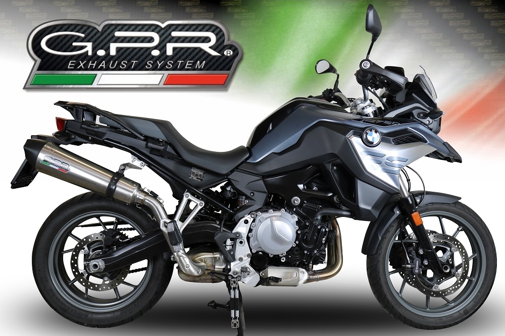 Exhaust compatible with Bmw F750GS 2021-2024, GP Evo4 Titanium, Slip-on exhaust including removable db killer and link pipe 