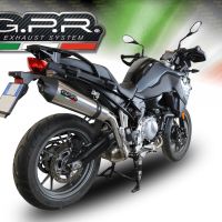 Exhaust compatible with Bmw F750GS 2021-2024, GP Evo4 Titanium, Slip-on exhaust including removable db killer and link pipe 