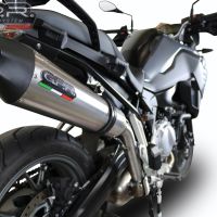 Exhaust compatible with Bmw F750GS 2021-2024, GP Evo4 Titanium, Slip-on exhaust including removable db killer and link pipe 