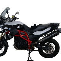 Exhaust compatible with Bmw F800GS Adventure 2016-2018, GP Evo4 Black Titanium, Slip-on exhaust including removable db killer and link pipe 