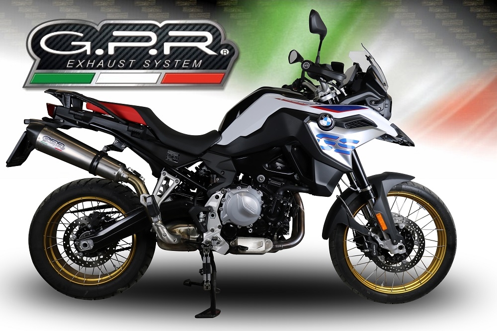 Exhaust compatible with Bmw F850GS - Adventure 2018-2020, GP Evo4 Titanium, Slip-on exhaust including removable db killer and link pipe 