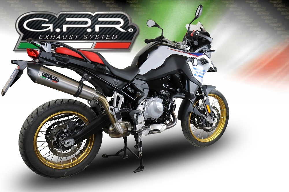 Exhaust compatible with Bmw F850GS - Adventure 2018-2020, GP Evo4 Titanium, Slip-on exhaust including removable db killer and link pipe 