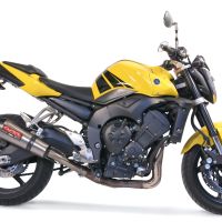 Pot echappement compatible avec Yamaha Fz.1 - Fazer 1000 2006-2014, Gpe Ann. titanium, Échappement légal, homologué,silencieux avec db killer amovible et tuyau de liaison spécifique 