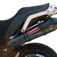 Exhaust compatible with Moto Morini Gran passo 1200 2008-2011, Gpe Ann. Poppy, Slip-on exhaust including removable db killer and link pipe 