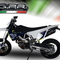 Pot echappement compatible avec Husqvarna Supermoto 701 USA Market only 2021-2024, Gpe Ann. Poppy, Pot Echappement homologué pour les marchés non européens 