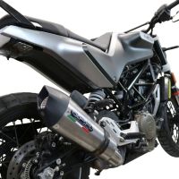 Pot echappement compatible avec Husqvarna Vitpilen 401 2021-2023, GP Evo4 Titanium, Échappement légal, homologué,silencieux avec db killer amovible et tuyau de liaison spécifique 