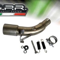 Exhaust compatible with Kawasaki Ninja125 2019-2020, GP Evo4 Titanium, Slip-on exhaust including removable db killer and link pipe 