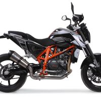 Pot echappement compatible avec Ktm Duke 690 2017-2020, GP Evo4 Titanium, Échappement légal, homologué,silencieux avec db killer amovible et tuyau de liaison spécifique 