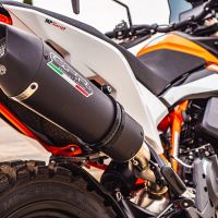 Exhaust compatible with Ktm 890 DUKE 2021-2024, GP Evo4 Black Titanium, Slip-on exhaust including removable db killer and link pipe 
