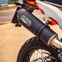 Exhaust compatible with Ktm 890 DUKE 2021-2024, GP Evo4 Black Titanium, Slip-on exhaust including removable db killer and link pipe 