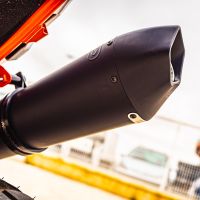 Exhaust compatible with Ktm 890 DUKE 2021-2024, GP Evo4 Black Titanium, Slip-on exhaust including removable db killer and link pipe 
