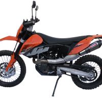 Pot echappement compatible avec Ktm Enduro 690 R 2007-2016, Gpe Ann. titanium, Homologué et légal, système d'échappement complet, avec db killer amovible 