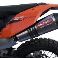Pot echappement compatible avec Ktm Enduro 690 R 2007-2016, Gpe Ann. titanium, Homologué et légal, système d'échappement complet, avec db killer amovible 