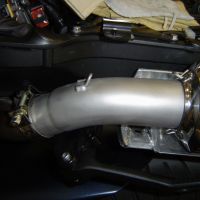 Exhaust compatible with Yamaha MT01 2005-2011, Inox Tondo, Dual slip-on including removable db killers and link pipes 
