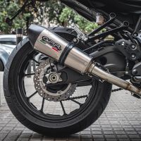 Pot echappement compatible avec Yamaha Mt-07 2014-2016, Gpe Ann. titanium, Homologué et légal, système d'échappement complet, avec db killer amovible 