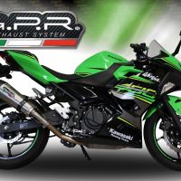 Pot echappement compatible avec Kawasaki Ninja 500 2023-2025, Gpe Ann. titanium, Pot echappement racing, ligne complet, fourni avec collecteur spécifique, article sans homologation 
