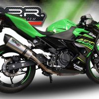 Pot echappement compatible avec Kawasaki Ninja 500 2023-2025, Gpe Ann. titanium, Pot echappement racing, ligne complet, fourni avec collecteur spécifique, article sans homologation 