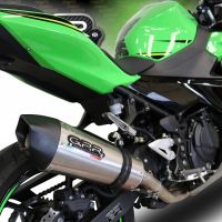 Pot echappement compatible avec Kawasaki Ninja 500 2023-2025, Gpe Ann. titanium, Pot echappement racing, ligne complet, fourni avec collecteur spécifique, article sans homologation 