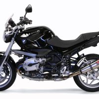 Exhaust compatible with Bmw R1200R 2006-2010, Gpe Ann. titanium, Slip-on exhaust including removable db killer and link pipe 