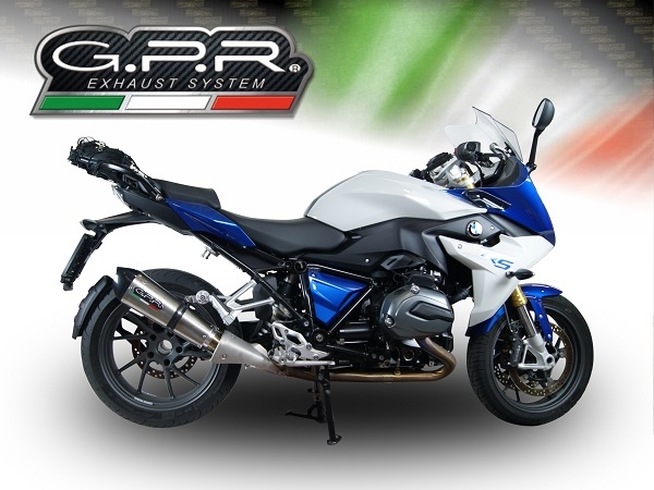 Exhaust compatible with Bmw R1200RS LC 2017-2019, GP Evo4 Titanium, Slip-on exhaust including removable db killer and link pipe 