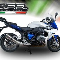 Exhaust compatible with Bmw R1200RS LC 2017-2019, GP Evo4 Titanium, Slip-on exhaust including removable db killer and link pipe 