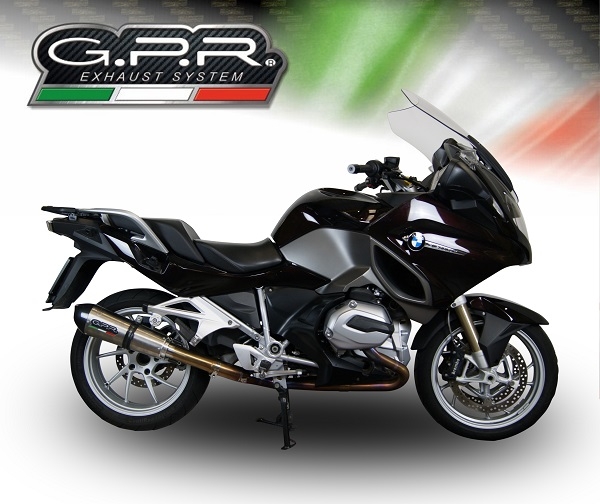 Exhaust compatible with Bmw R1200RT LC 2017-2019, GP Evo4 Titanium, Slip-on exhaust including removable db killer and link pipe 