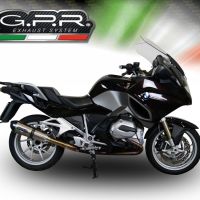 Exhaust compatible with Bmw R1200RT LC 2017-2019, GP Evo4 Titanium, Slip-on exhaust including removable db killer and link pipe 