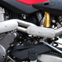 Exhaust compatible with Husqvarna TE 610 E - SM 610 2007-2009, Gpe Ann. Poppy, Slip-on exhaust including removable db killer and link pipe 