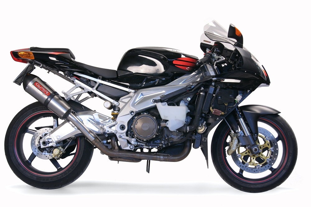 Exhaust compatible with Aprilia Rsv 1000 R Factory 2006-2010, Gpe Ann. titanium, Dual slip-on including removable db killers and link pipes 
