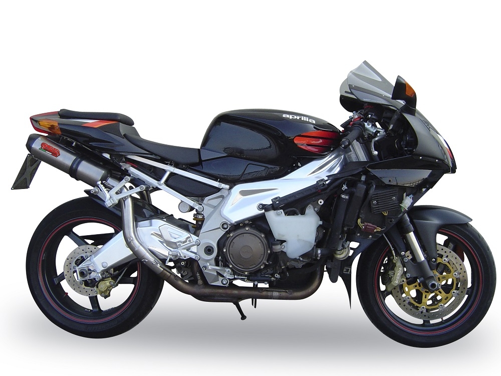 Exhaust compatible with Aprilia Rsv 1000 R Factory 2006-2010, Gpe Ann. titanium, Dual slip-on including removable db killers and link pipes 