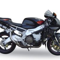 Exhaust compatible with Aprilia Rsv 1000 R Factory 2006-2010, Gpe Ann. titanium, Dual slip-on including removable db killers and link pipes 