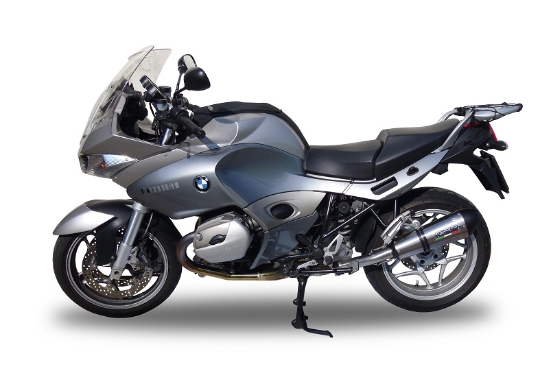 Pot echappement compatible avec Bmw R 1200 St -Rt 2003-2008, Gpe Ann. titanium, Échappement légal, homologué,silencieux avec db killer amovible et tuyau de liaison spécifique 