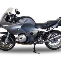 Pot echappement compatible avec Bmw R 1200 St -Rt 2003-2008, Gpe Ann. titanium, Échappement légal, homologué,silencieux avec db killer amovible et tuyau de liaison spécifique 