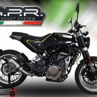 Exhaust compatible with Husqvarna Svartpilen 401 2018-2019, GP Evo4 Titanium, Slip-on exhaust including removable db killer and link pipe 