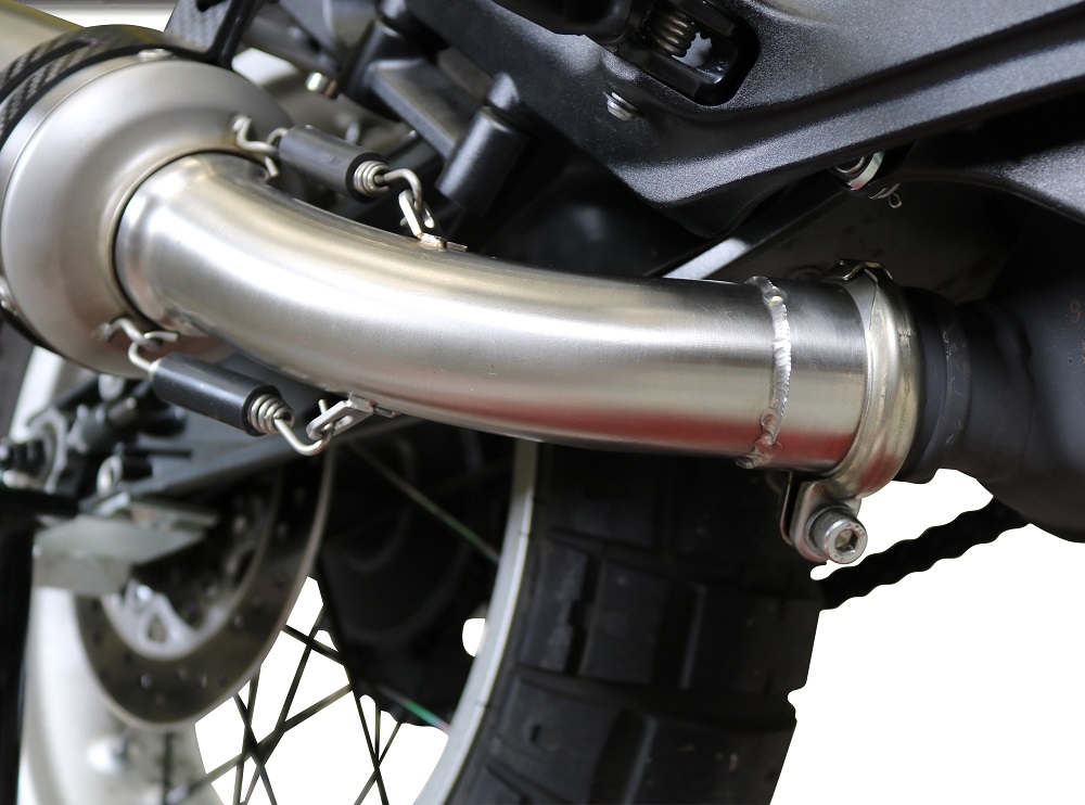 Exhaust compatible with Husqvarna Vitpilen 401 2018-2019, GP Evo4 Poppy, Slip-on exhaust including removable db killer and link pipe 