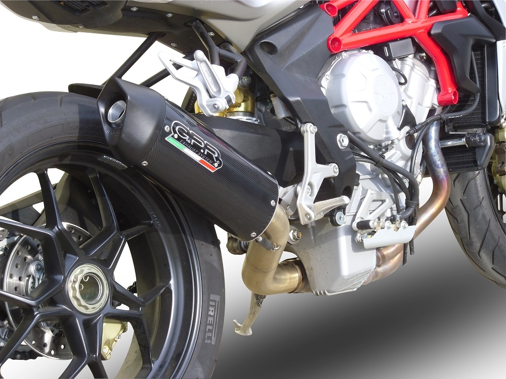 Pot echappement compatible avec Mv Agusta F3 800 2017-2020, Gpe Ann. Poppy, Pot Echappement homologué pour les marchés non européens 