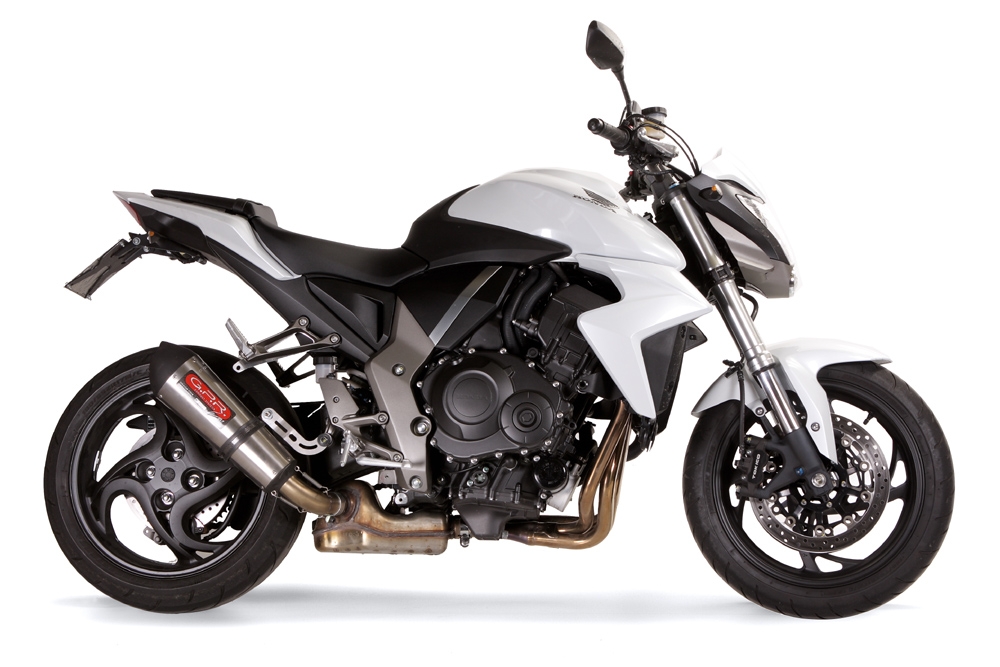 Exhaust compatible with Honda CB1000R 2008-2014, Gpe Ann. titanium, Slip-on exhaust including removable db killer and link pipe 