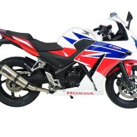 Exhaust compatible with Honda CBR300R 2014-2016, Gpe Ann. titanium, Slip-on exhaust including removable db killer and link pipe 