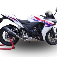 Exhaust compatible with Honda CBR500R 2023-2024, GP Evo4 Poppy, Slip-on exhaust including removable db killer and link pipe 