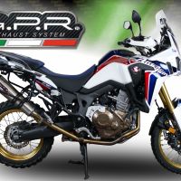 Exhaust compatible with Honda CRF1000L Africa Twin 2015-2017, Gpe Ann. titanium, Slip-on exhaust including removable db killer and link pipe 