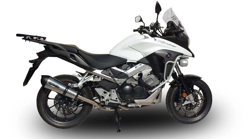 Exhaust compatible with Honda Crossrunner 800 VFR800X 2017-2020, GP Evo4 Titanium, Slip-on exhaust including removable db killer and link pipe 