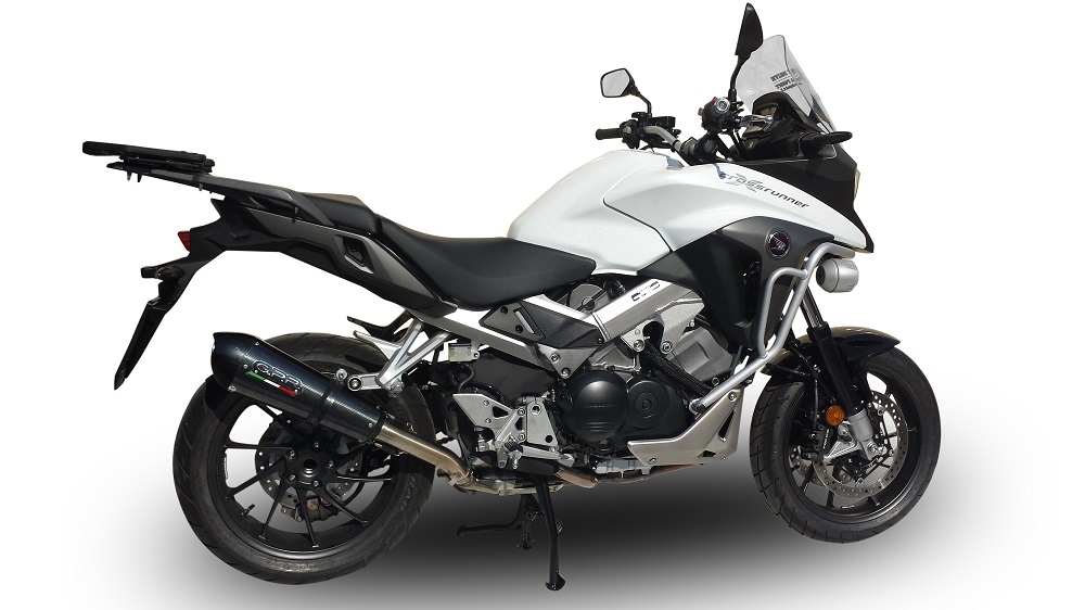 Exhaust compatible with Honda Crossrunner 800 VFR800X 2011-2014, Gpe Ann. Poppy, Slip-on exhaust including removable db killer and link pipe 