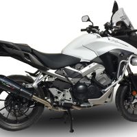 Exhaust compatible with Honda Crossrunner 800 VFR800X 2011-2014, Gpe Ann. Poppy, Slip-on exhaust including removable db killer and link pipe 