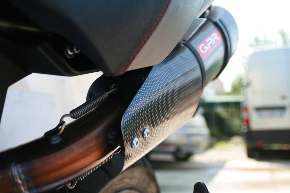 Exhaust compatible with Moto Morini Gran passo 1200 2008-2011, Gpe Ann. titanium, Slip-on exhaust including removable db killer and link pipe 