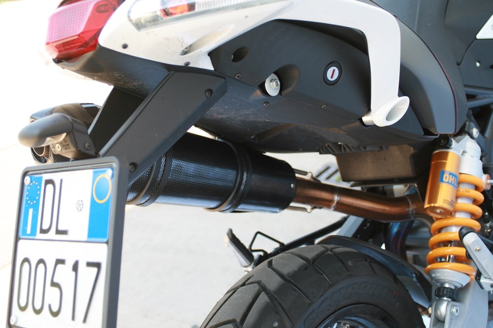 Exhaust compatible with Moto Morini Gran passo 1200 2008-2011, Gpe Ann. titanium, Slip-on exhaust including removable db killer and link pipe 