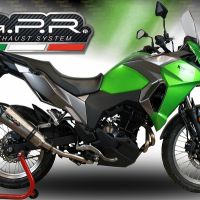 Pot echappement compatible avec Kawasaki Versys-X 250 2017-2020, Gpe Ann. Titanium, Pot Echappement homologué pour les marchés non européens 